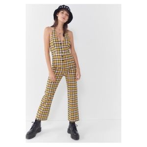 Urban Outfitters Nico button front halter jumpsuit